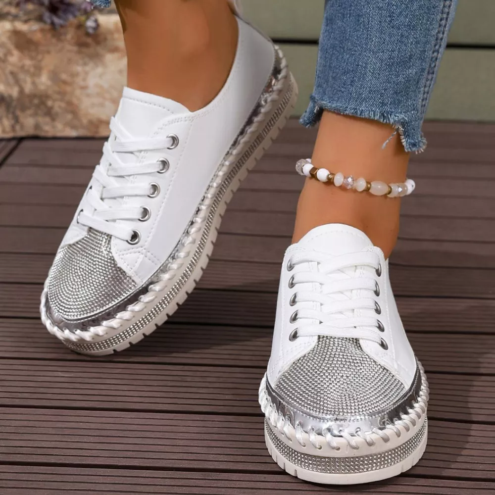 Round Toe Platform Sneakers, image 7