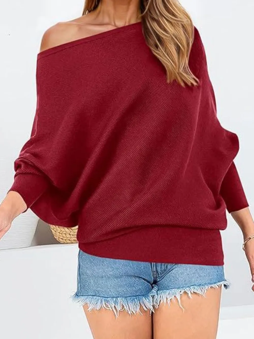 Single Shoulder Ribbed Knit Top, image 12