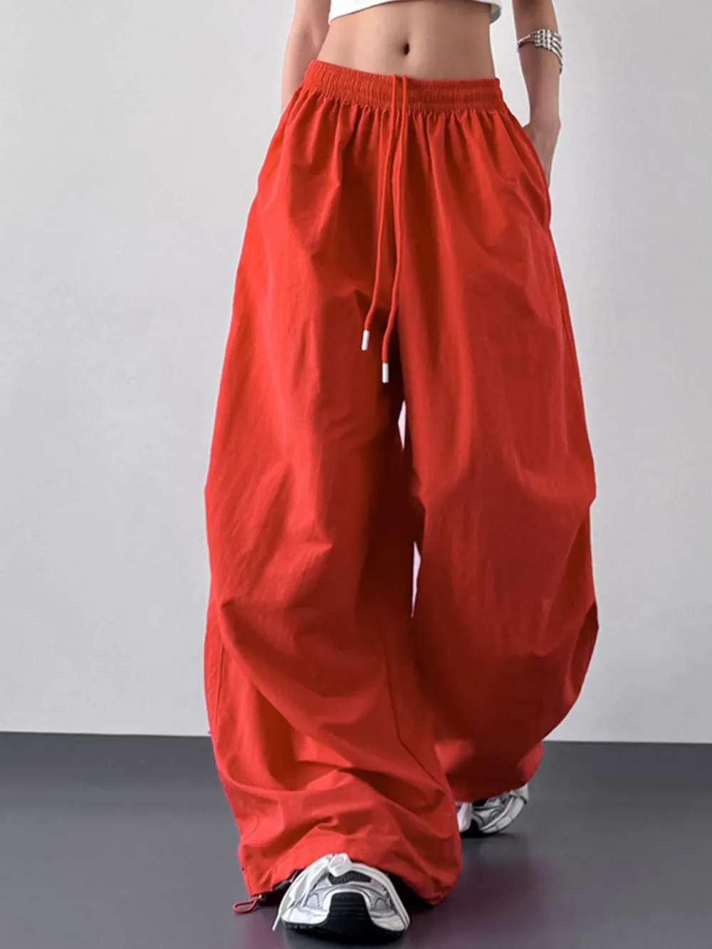 Wide Leg Drawstring Pants, image 5