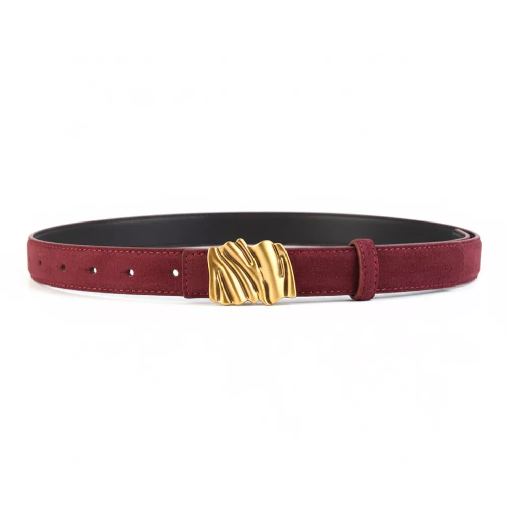 Abstract Buckle Leather Belt, image 3