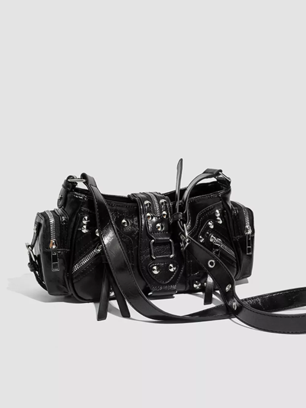 Rivet Embellished Shoulder Bag, image 7