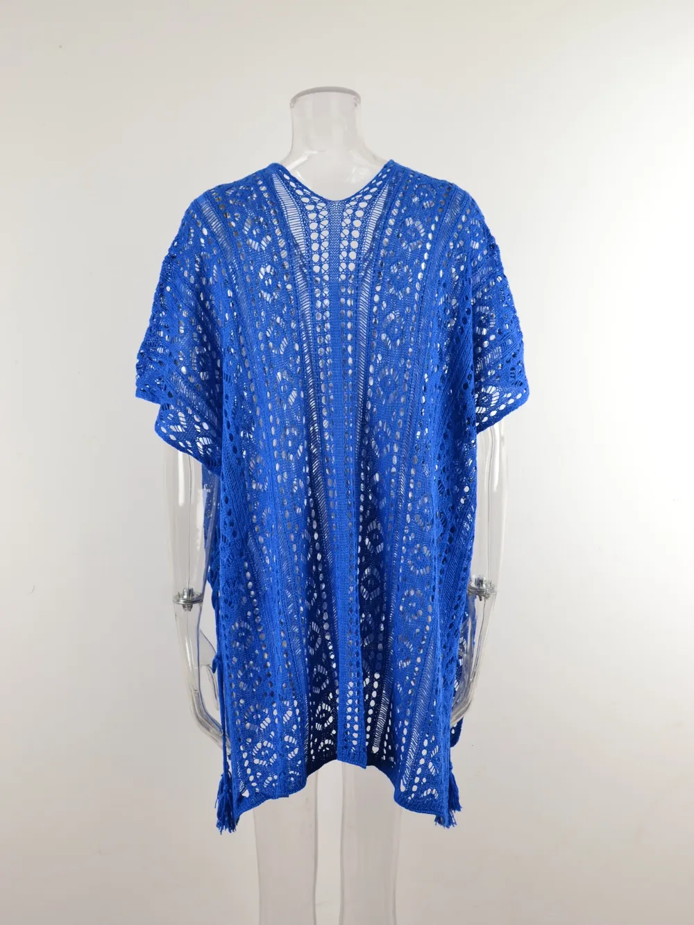 Cutout V-Neck Cover-Up with Tassel, image 33