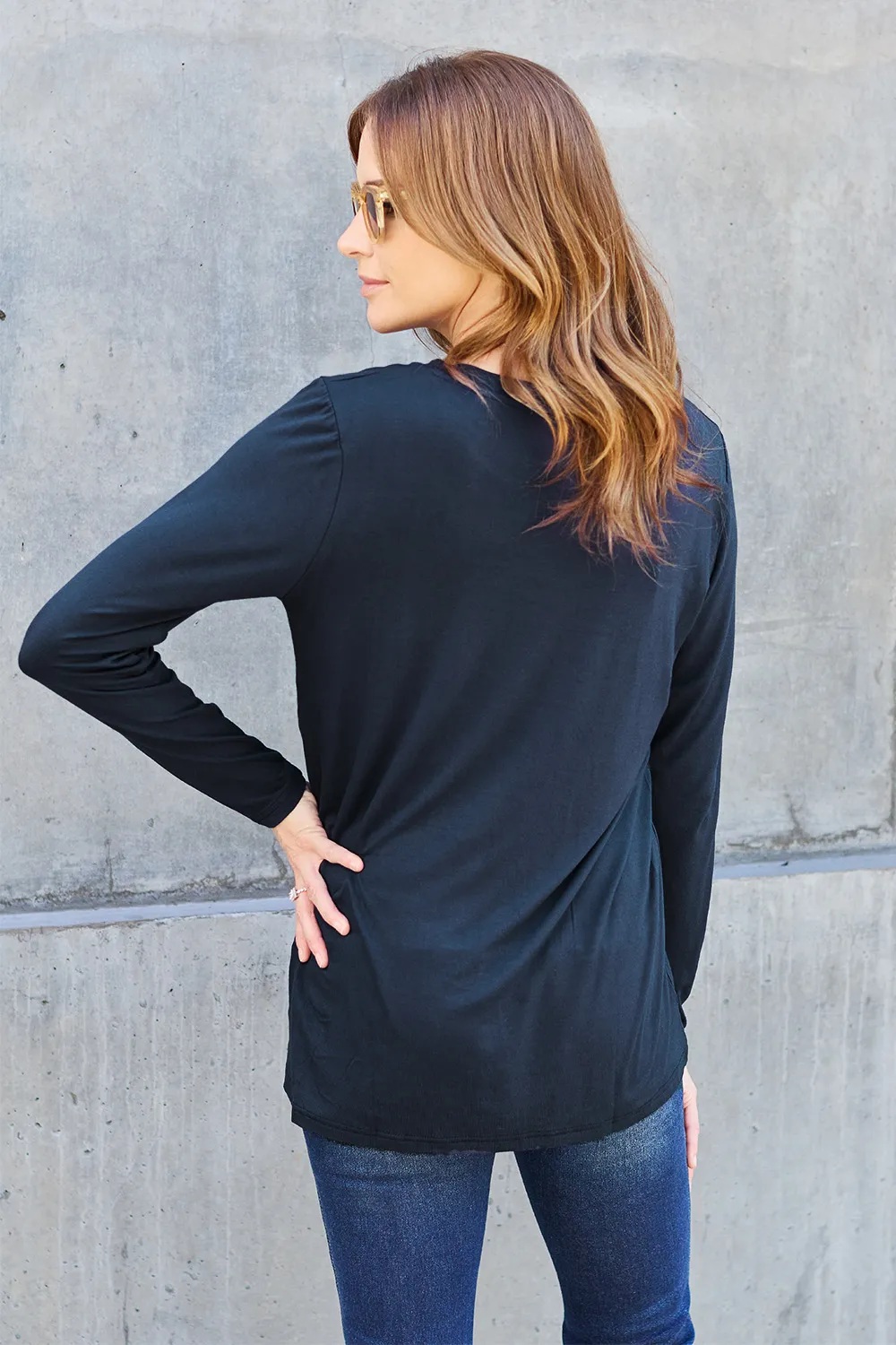 Full Size Round Neck Long Sleeve Top, image 22