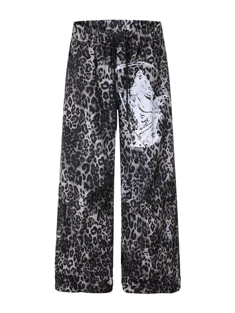 Men's Leopard Print Wide-Leg Pants