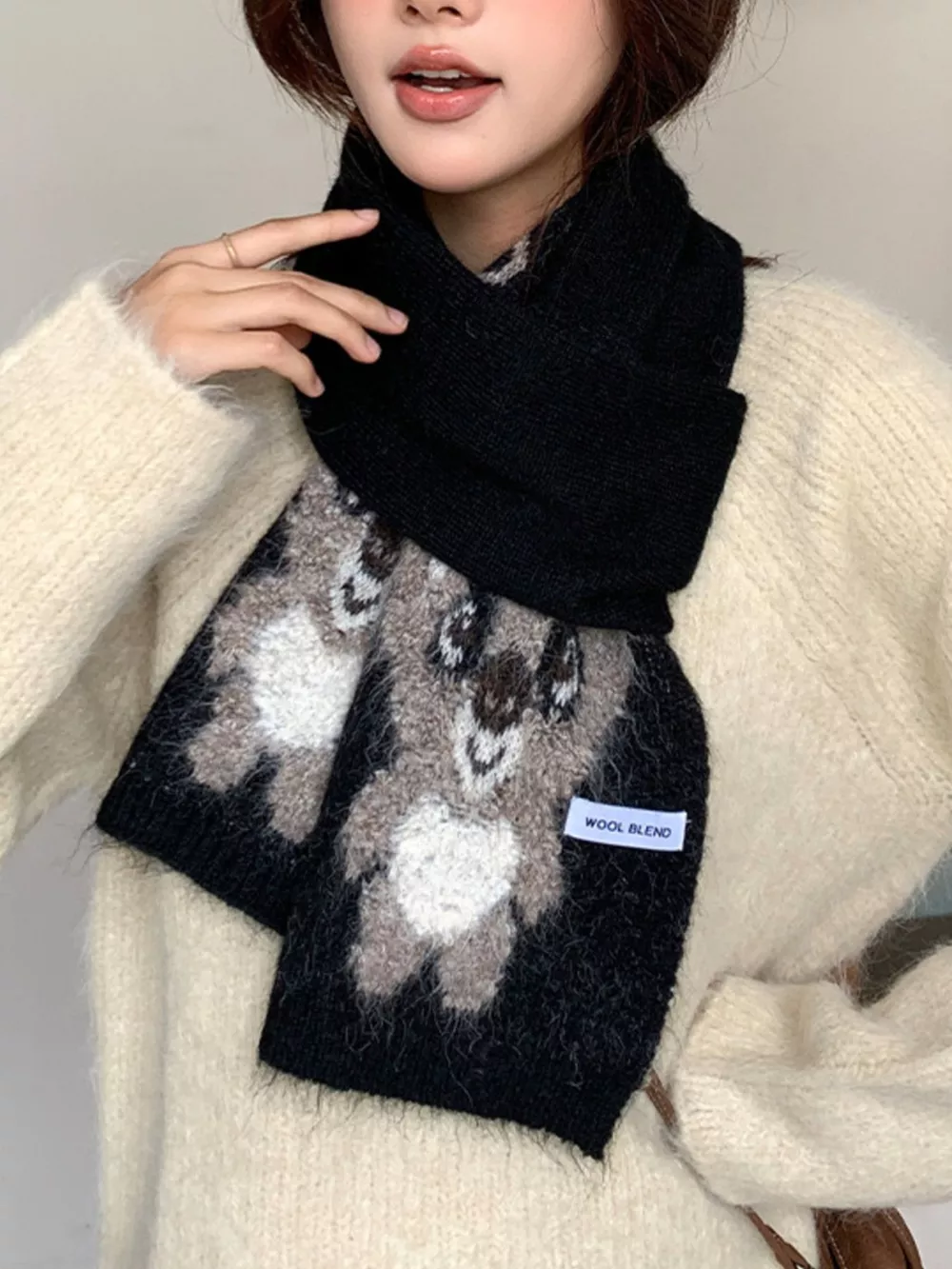 Koala Pattern Winter Scarf, image 4