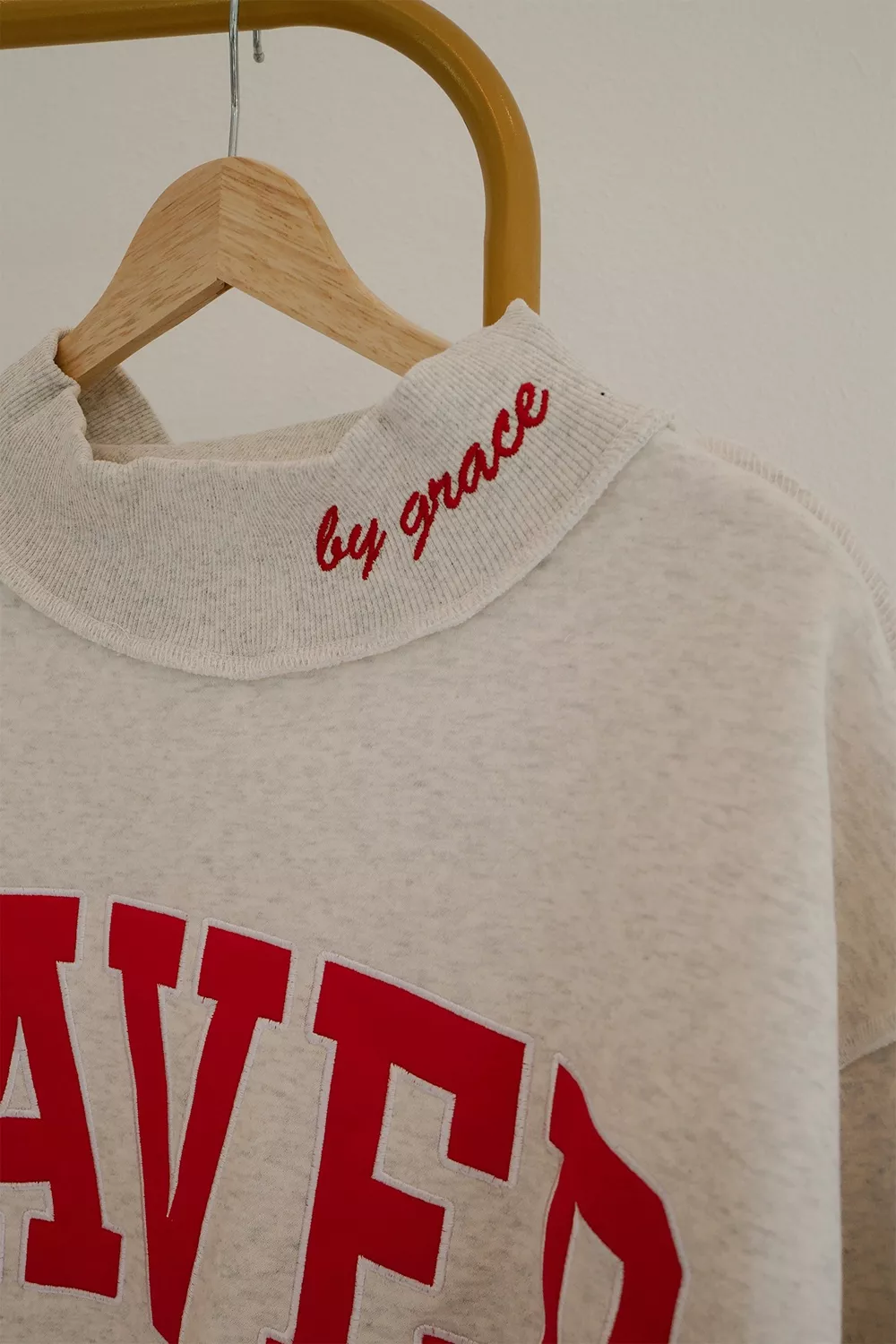 SAVED Letter Graphic Crew Neck Sweatshirt, image 4