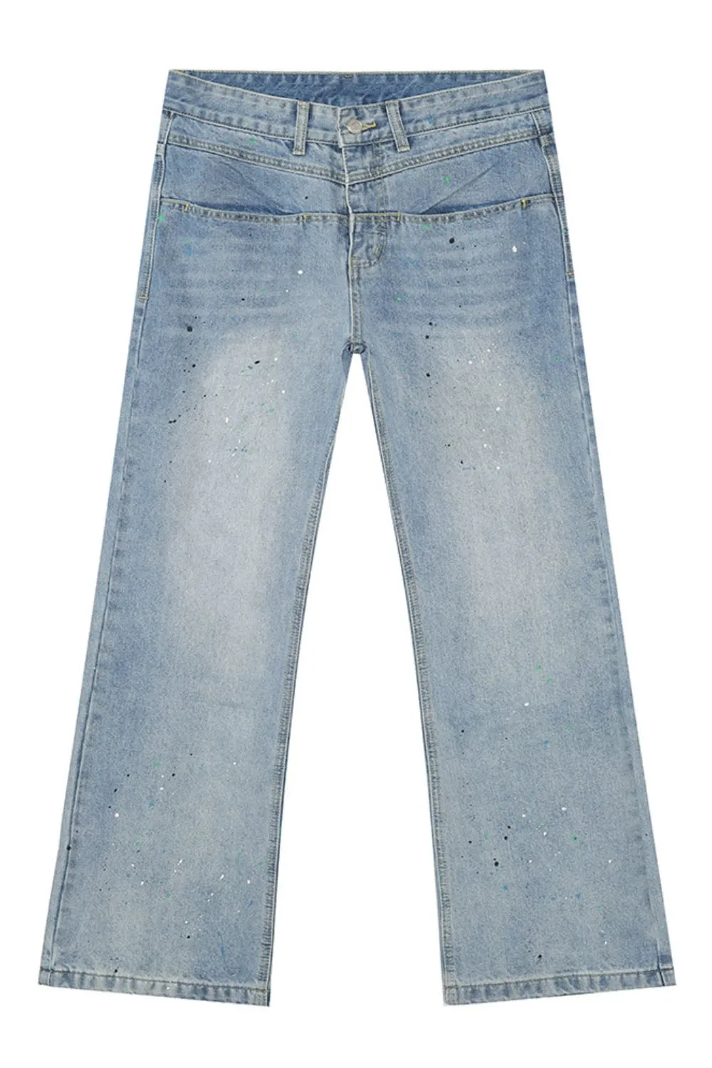 Splash Ink Washed Jeans with Pockets, image 6