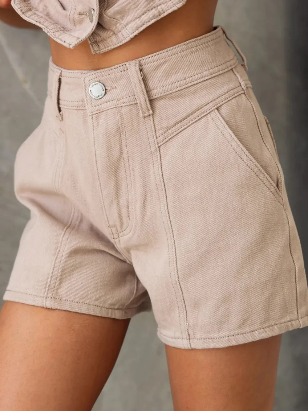 Sleeveless Button-Up Top and Shorts Denim Set, image 15