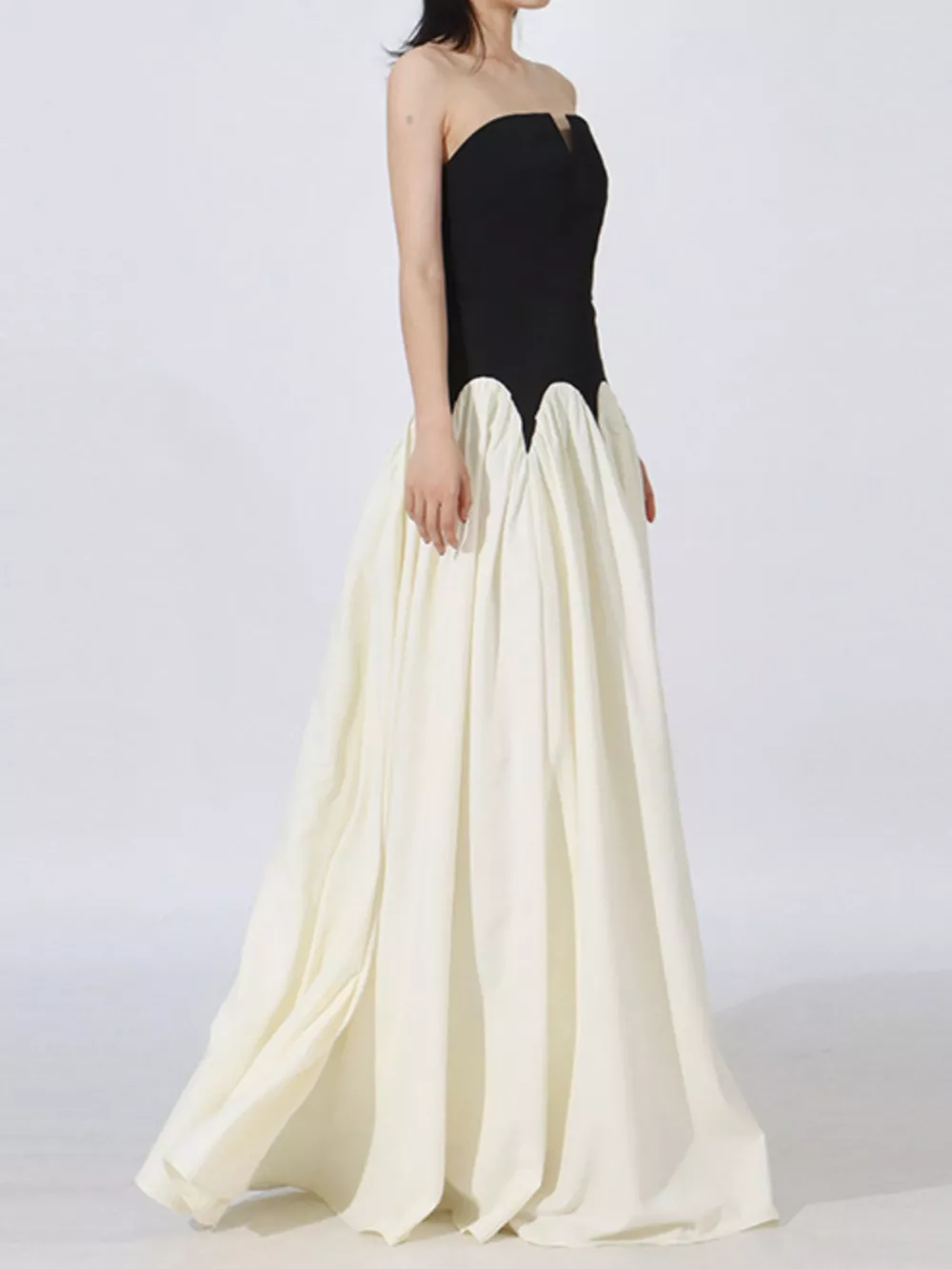 Two Tone Tube Maxi Dress, image 4