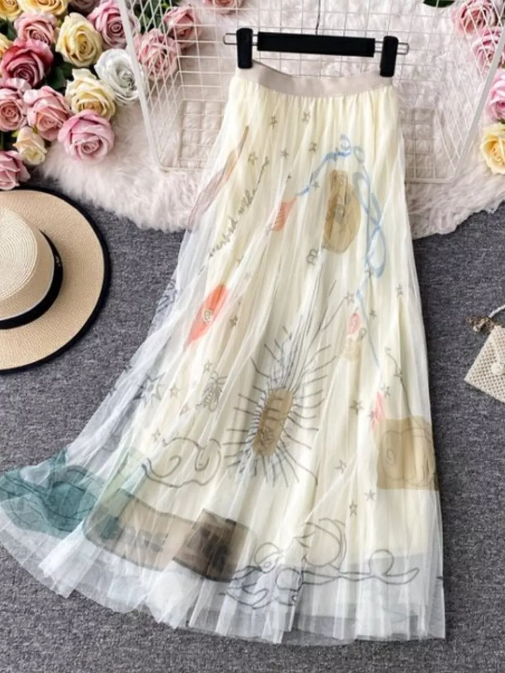 Printed Tulle Skirt, image 4