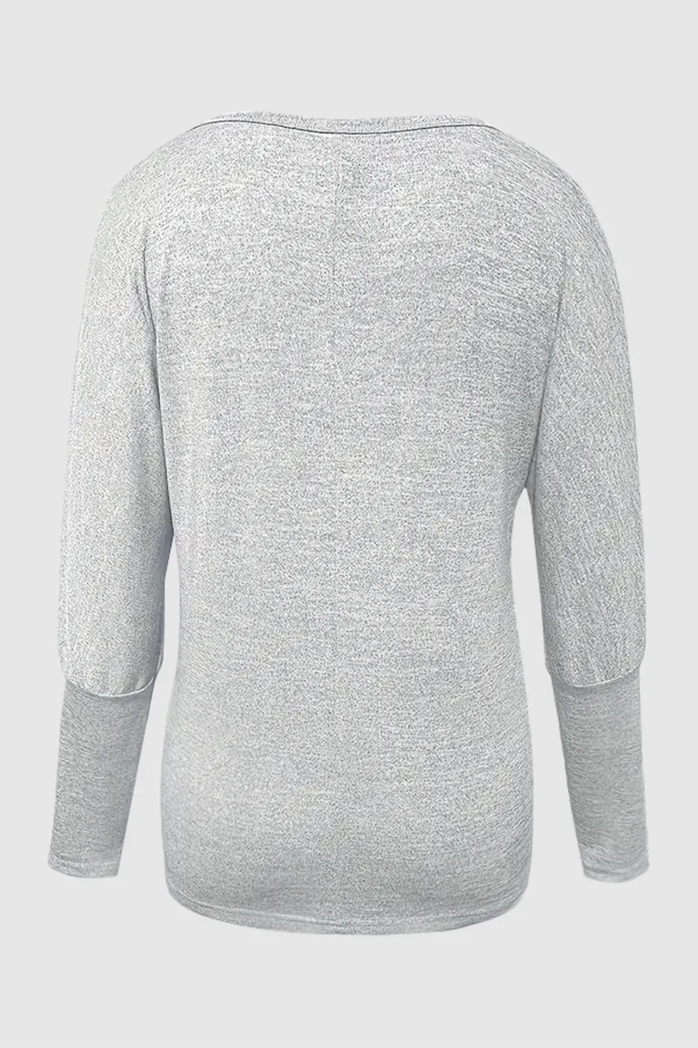 Cutout Round Neck Long Sleeve T-Shirt, image 4