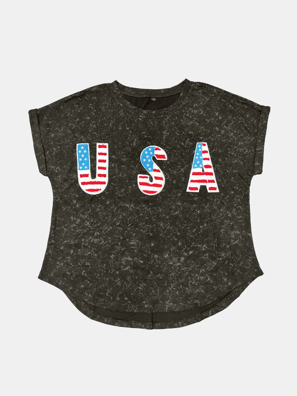 USA Round Neck Short Sleeve T-Shirt