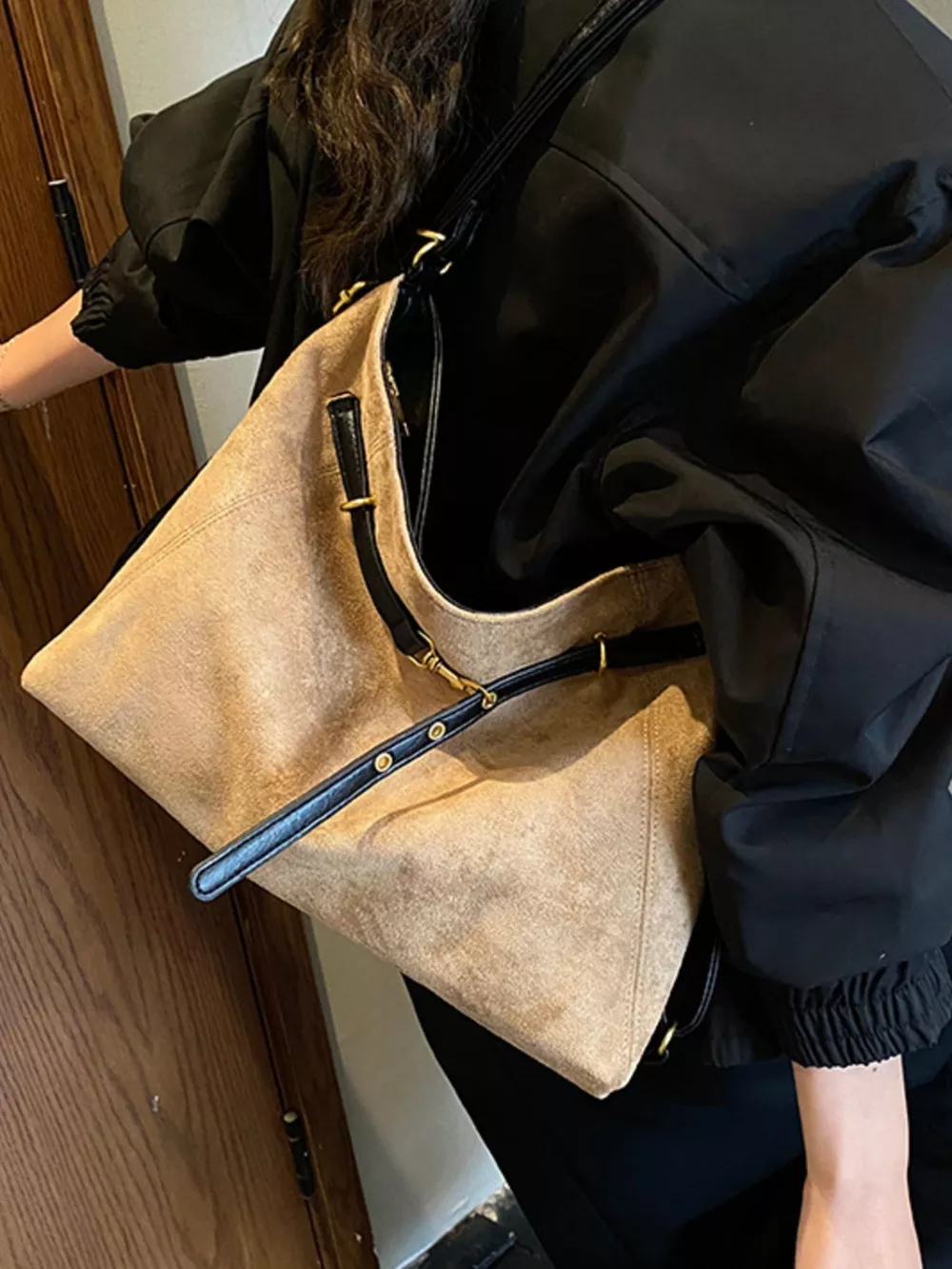 Vintage Suede Tote Bag, image 20