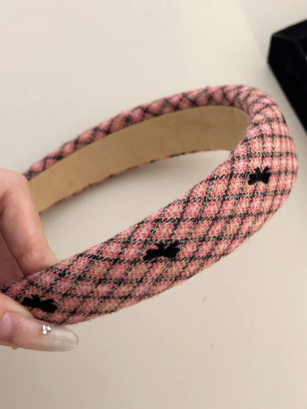 Plaid Bow Wide Headband, image 3
