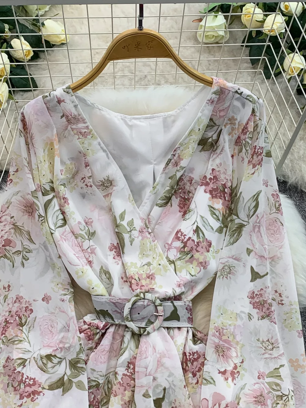 Floral Print Ruffle Hem Mini Dress, image 7