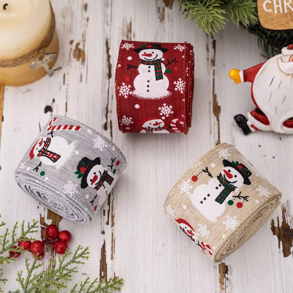 Christmas Snowman Decorative Ribbon, image 3