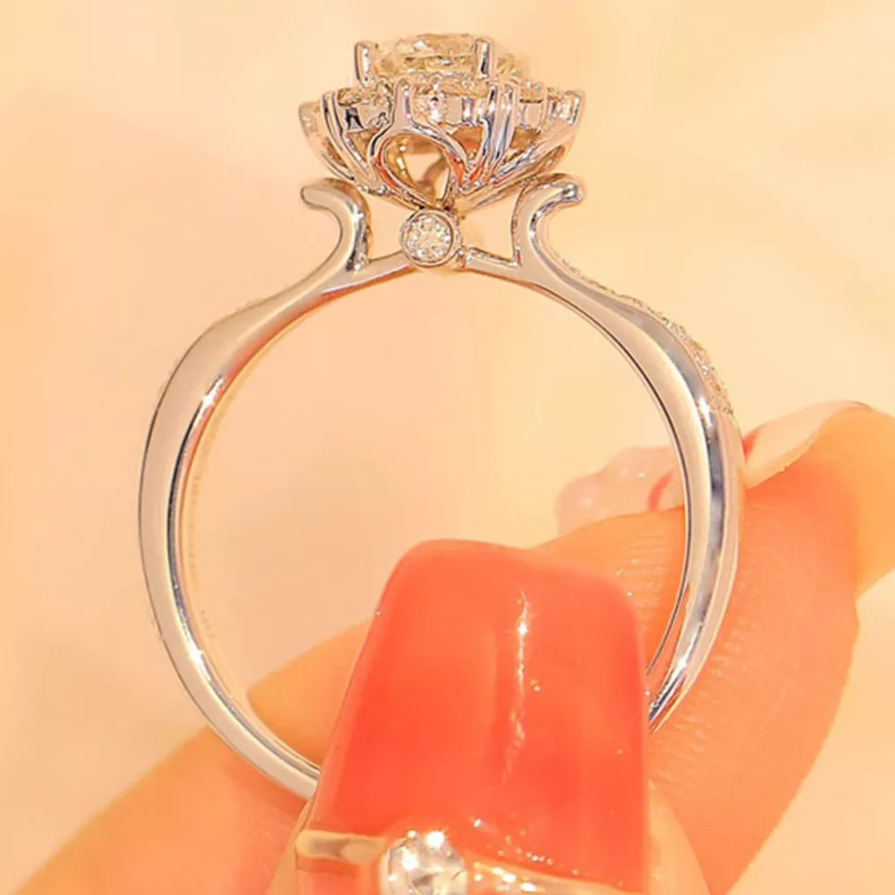 1 Carat Moissanite 925 Sterling Silver Ring, image 2