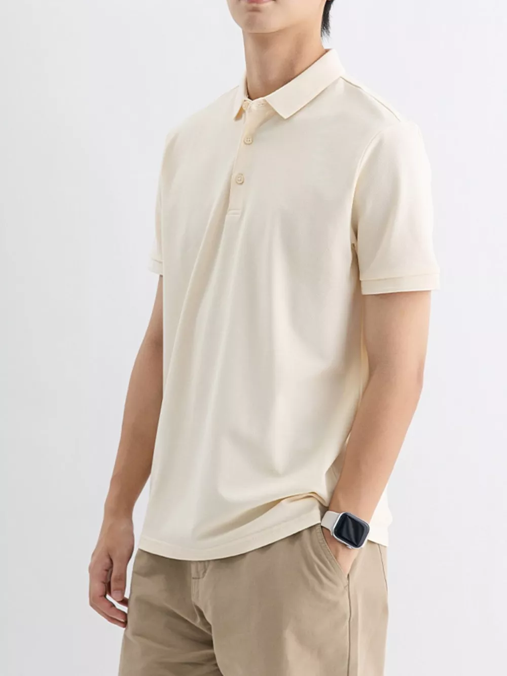 Men's Plus Size Solid Color Short Sleeve Polo, image 12