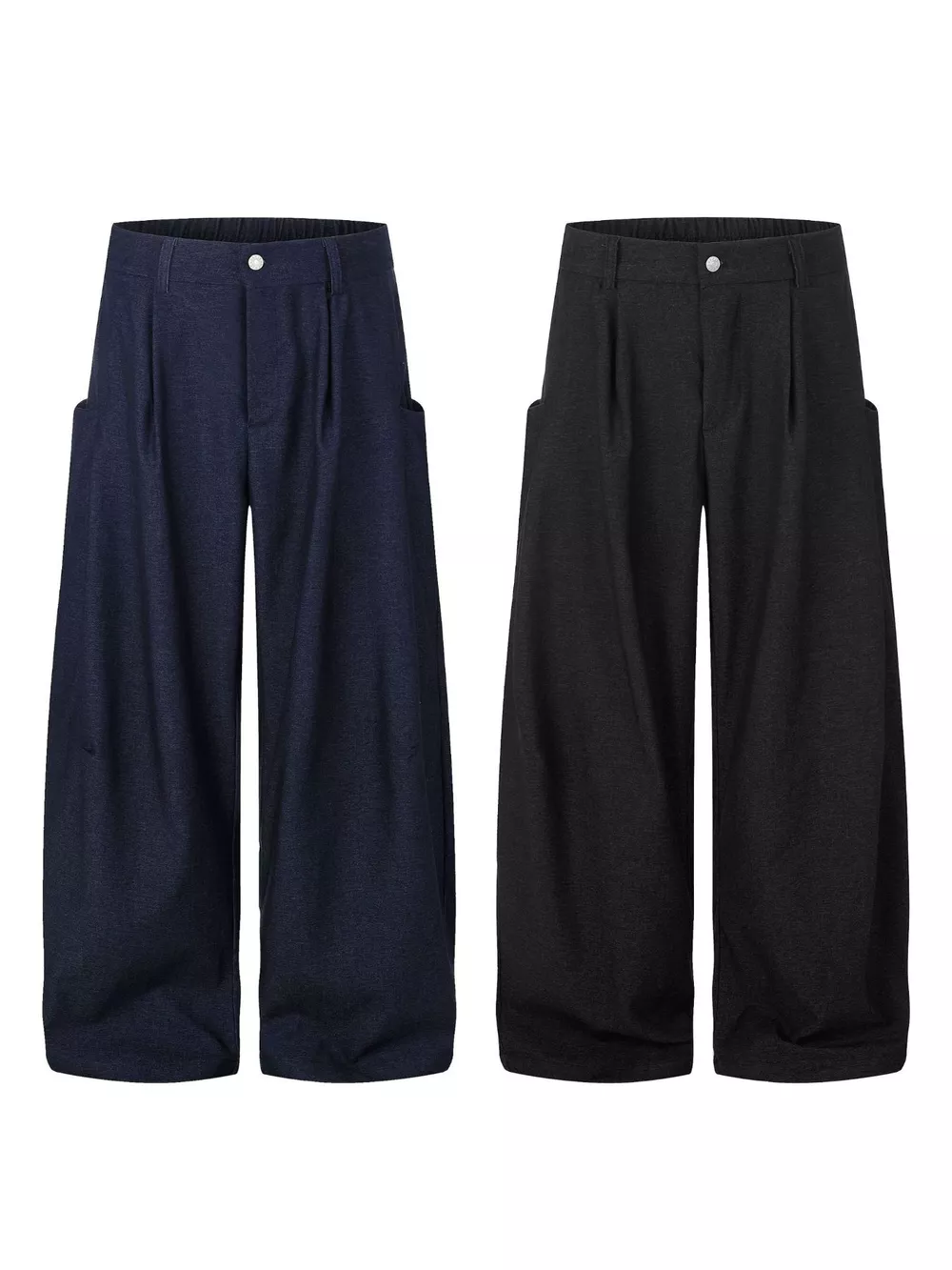 Men's High-Waisted Pleated Wide-Leg Casual Pants, image 13