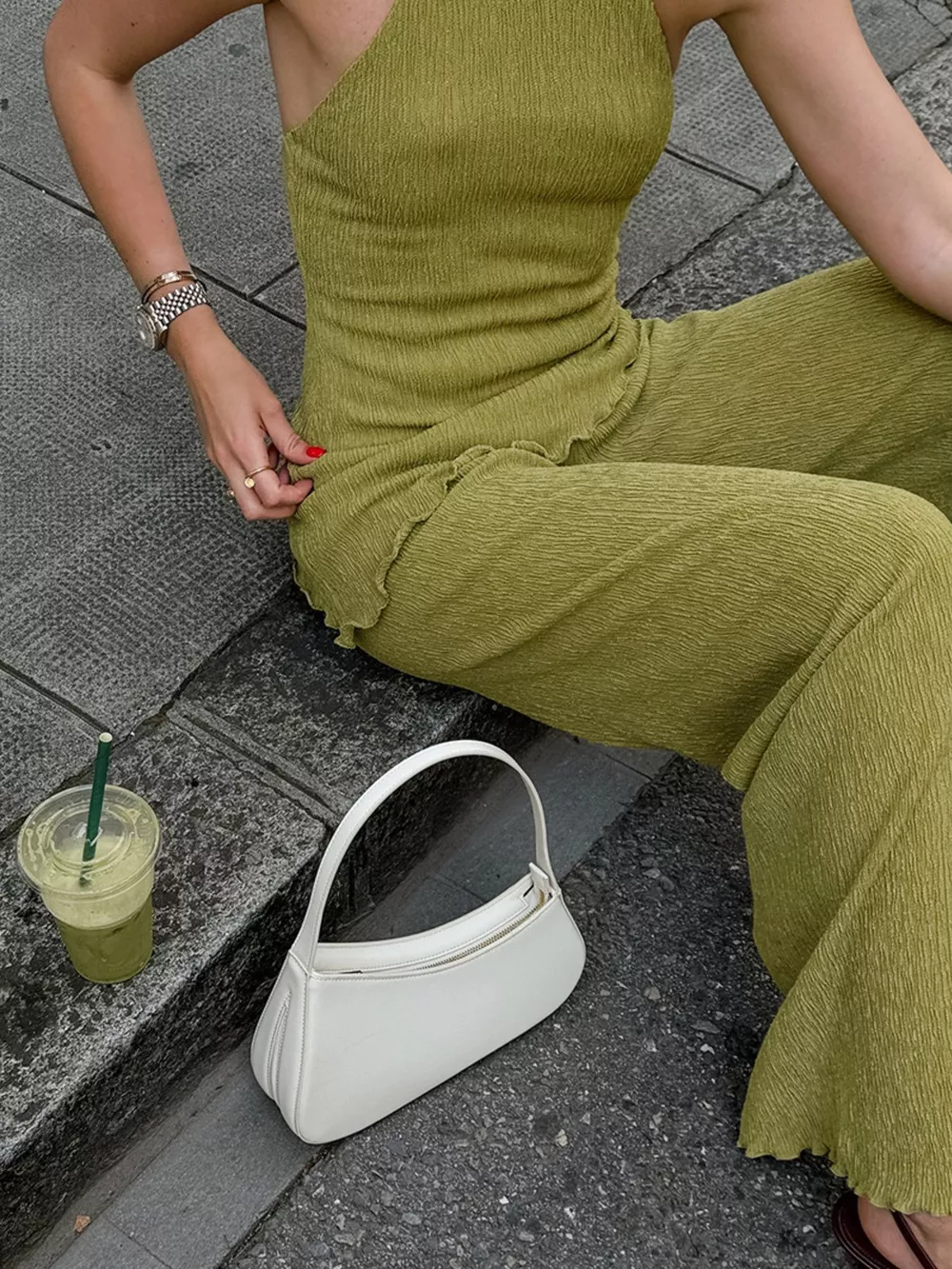 Sleeveless Top and Wide-Leg Pants Two-Piece Set, image 4