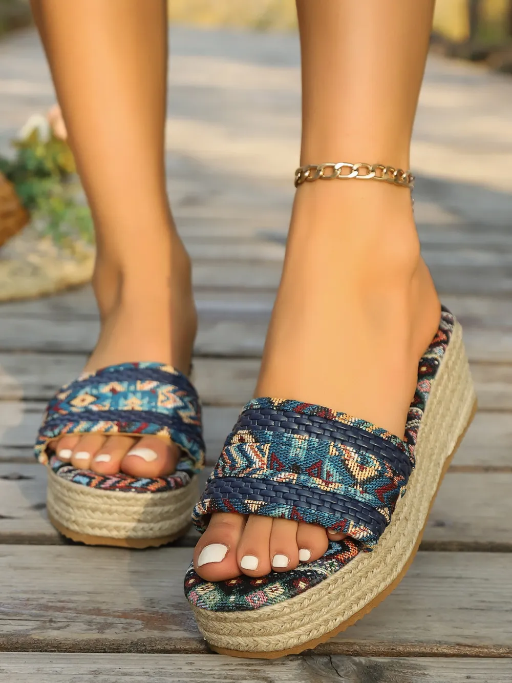 Geometric Open Toe Platform Sandals, image 6