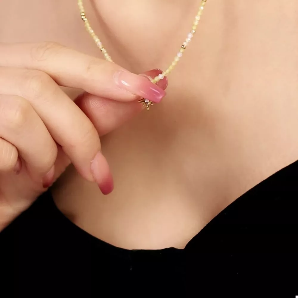 18K Gold-Plated Star Pendant Necklace with Zircon, image 4