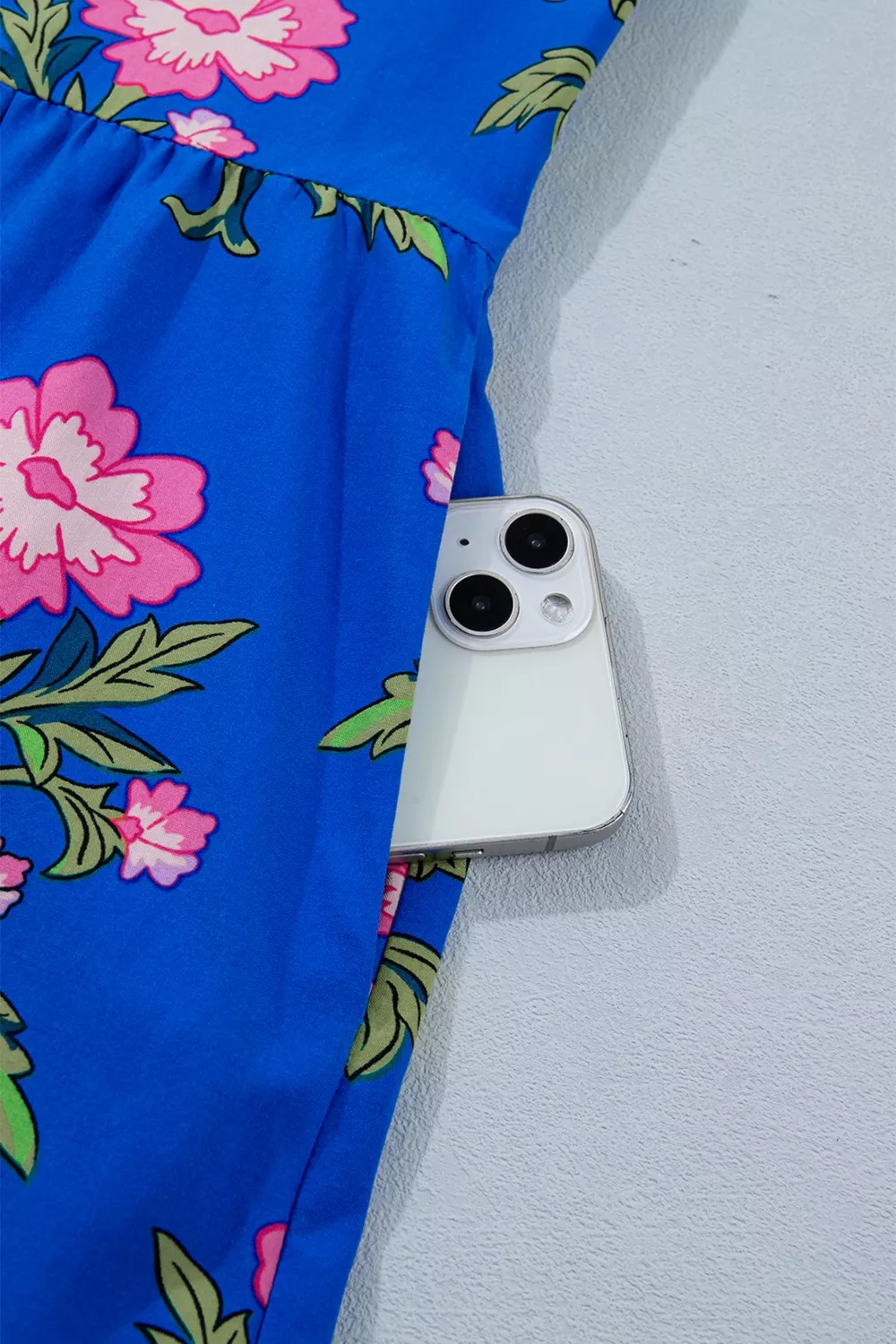 V Neck Short Sleeve Loose Flower Dress, image 11