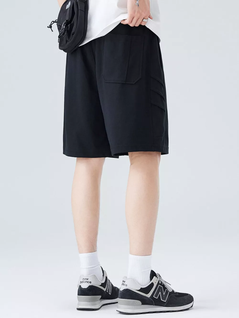 Men's Plus Size Casual Cargo Shorts with Drawstring, image 7