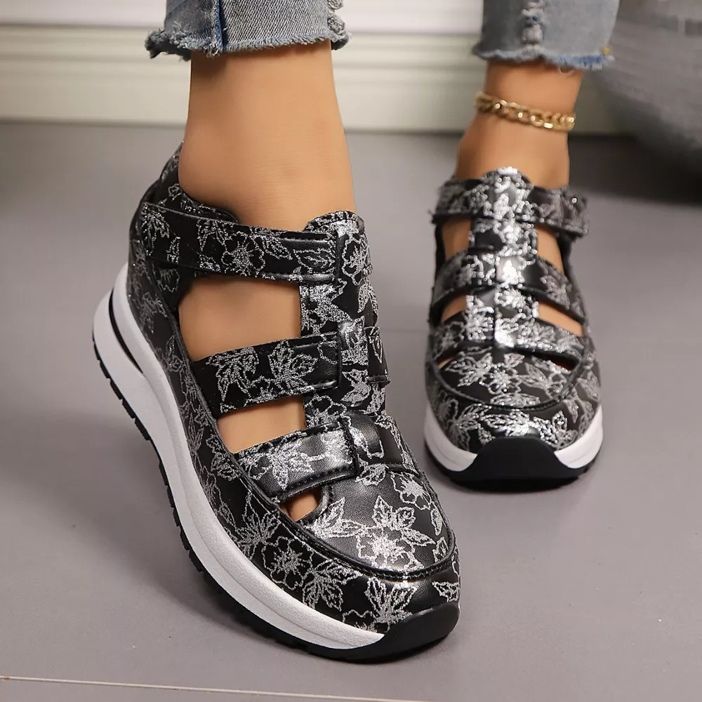 Cutout Wedge Sandals, image 7