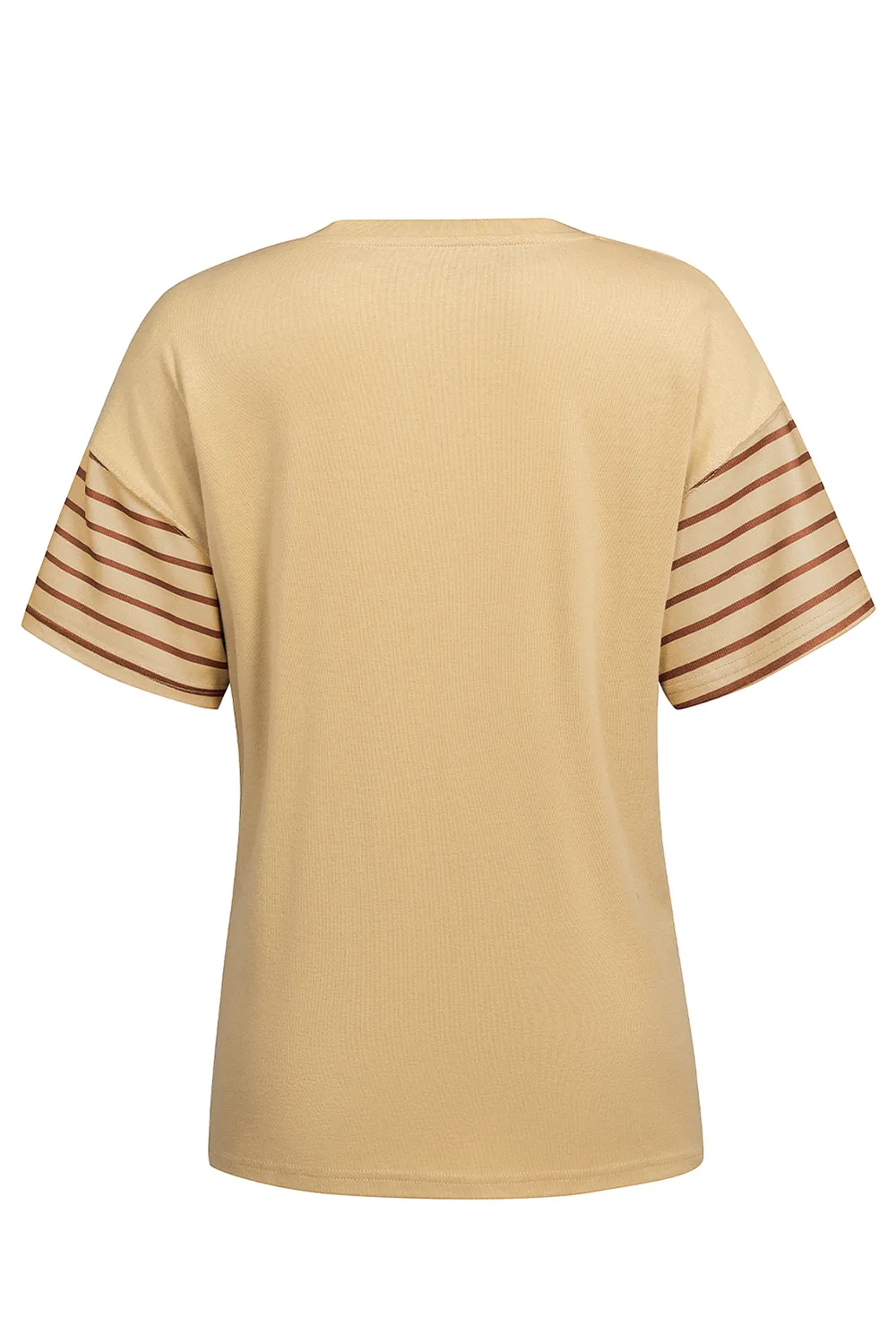 Striped Round Neck Short Sleeve T-Shirt, image 15
