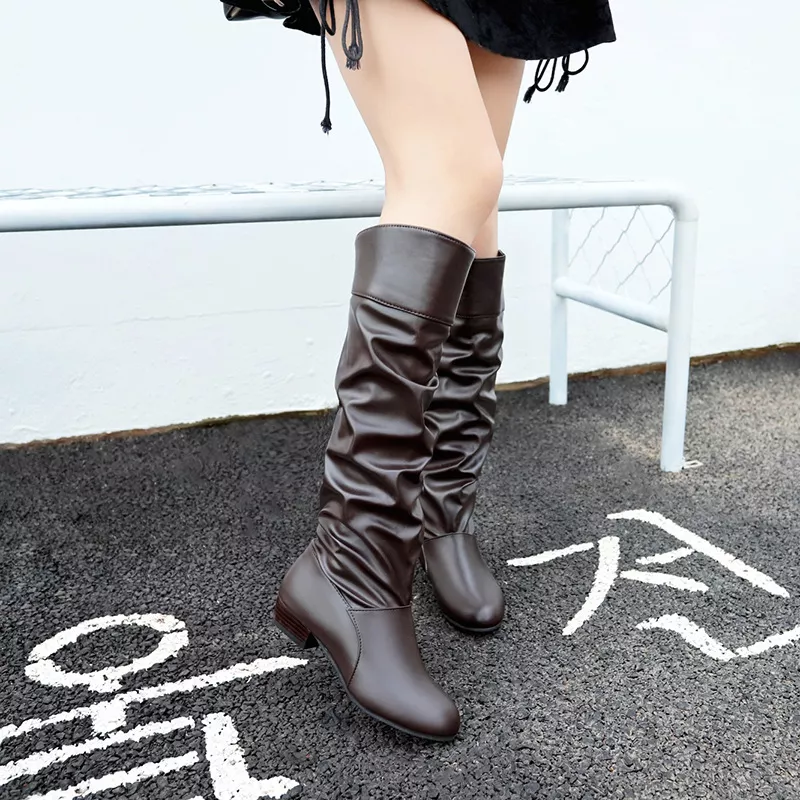 Slouch Block Heel Boots, image 4