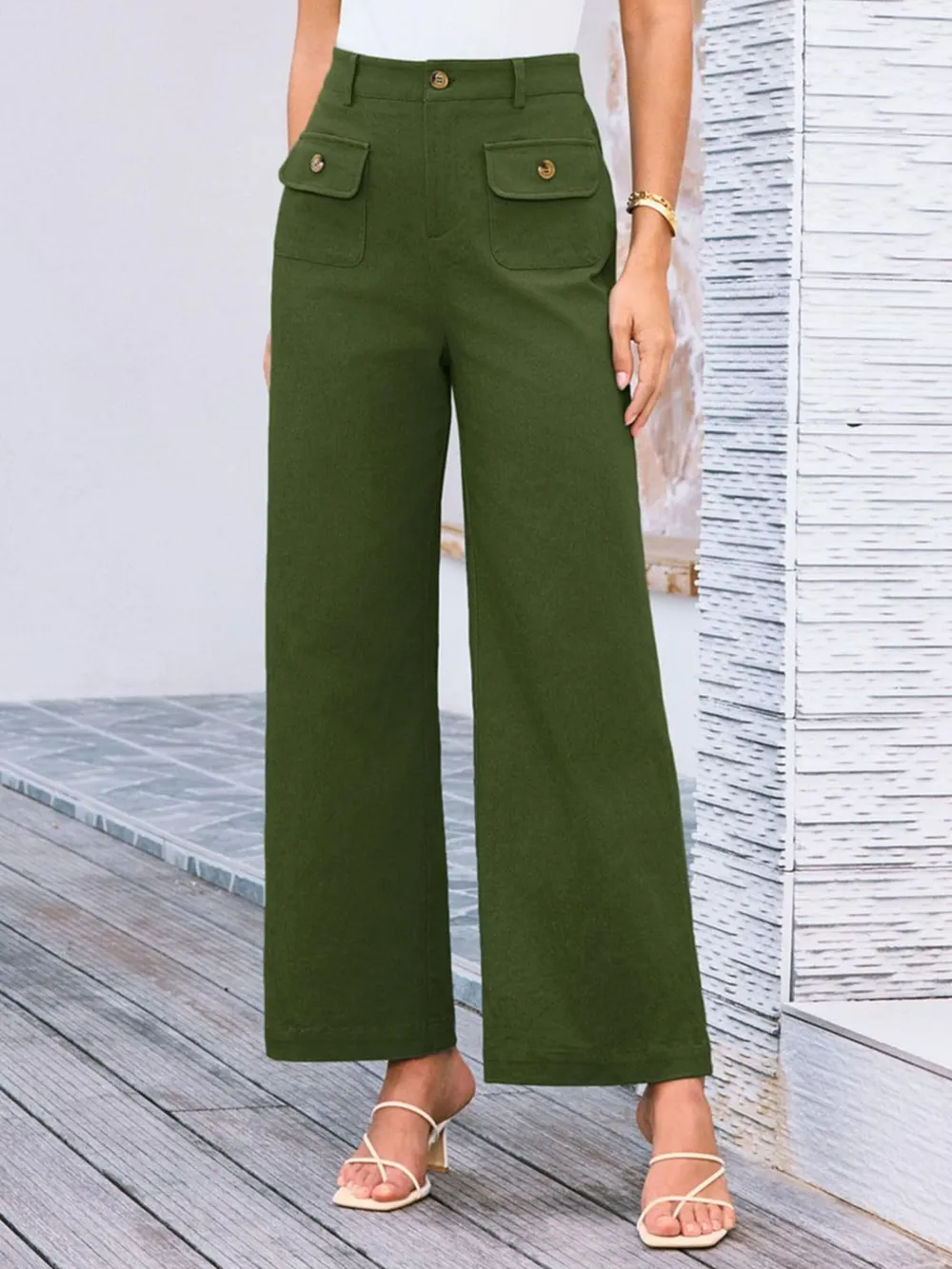 High Waist Wide Leg Pants, image 32