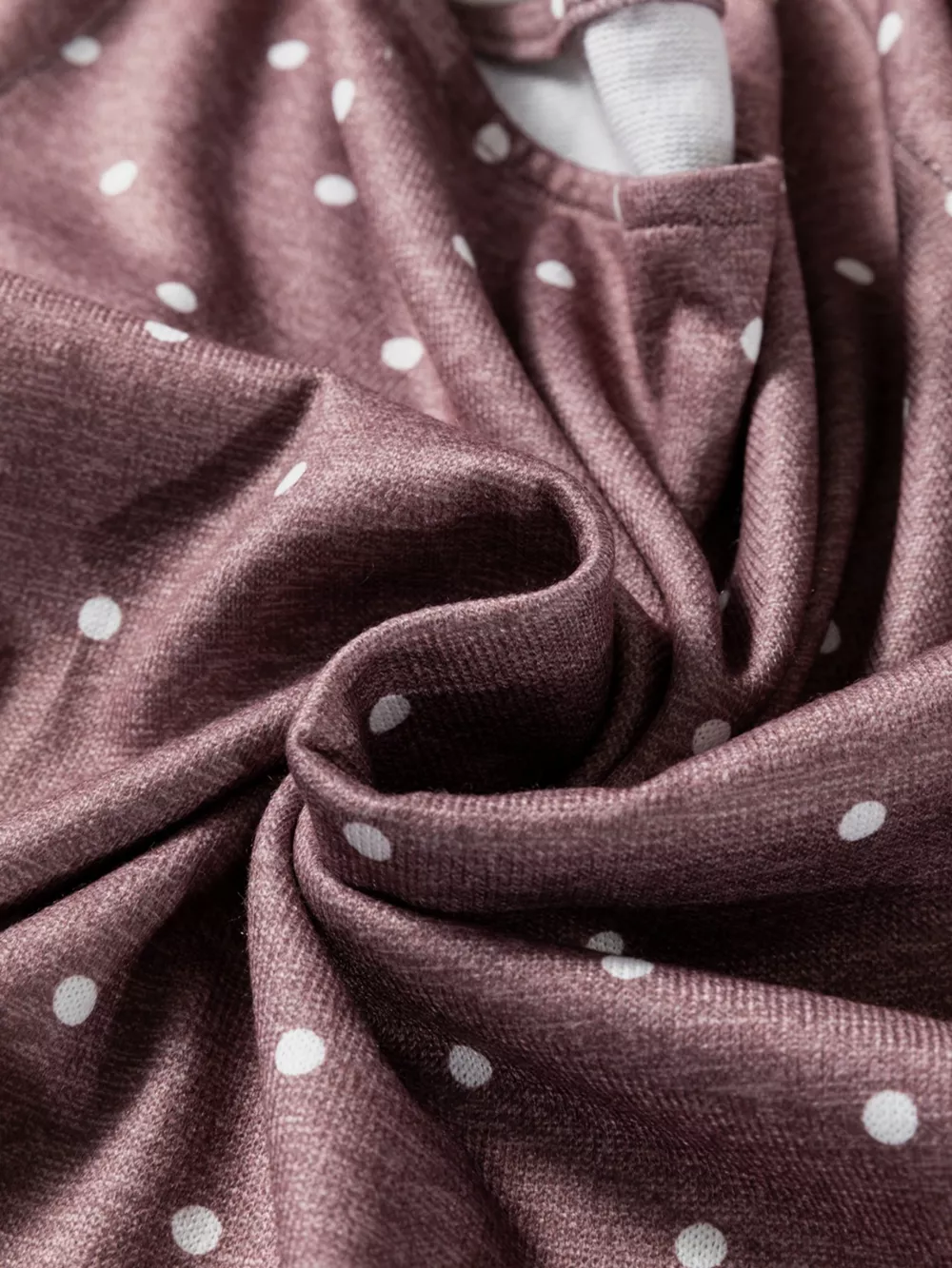 Polka Dot Boat Neck Knit Long Sleeve T Shirt, image 16