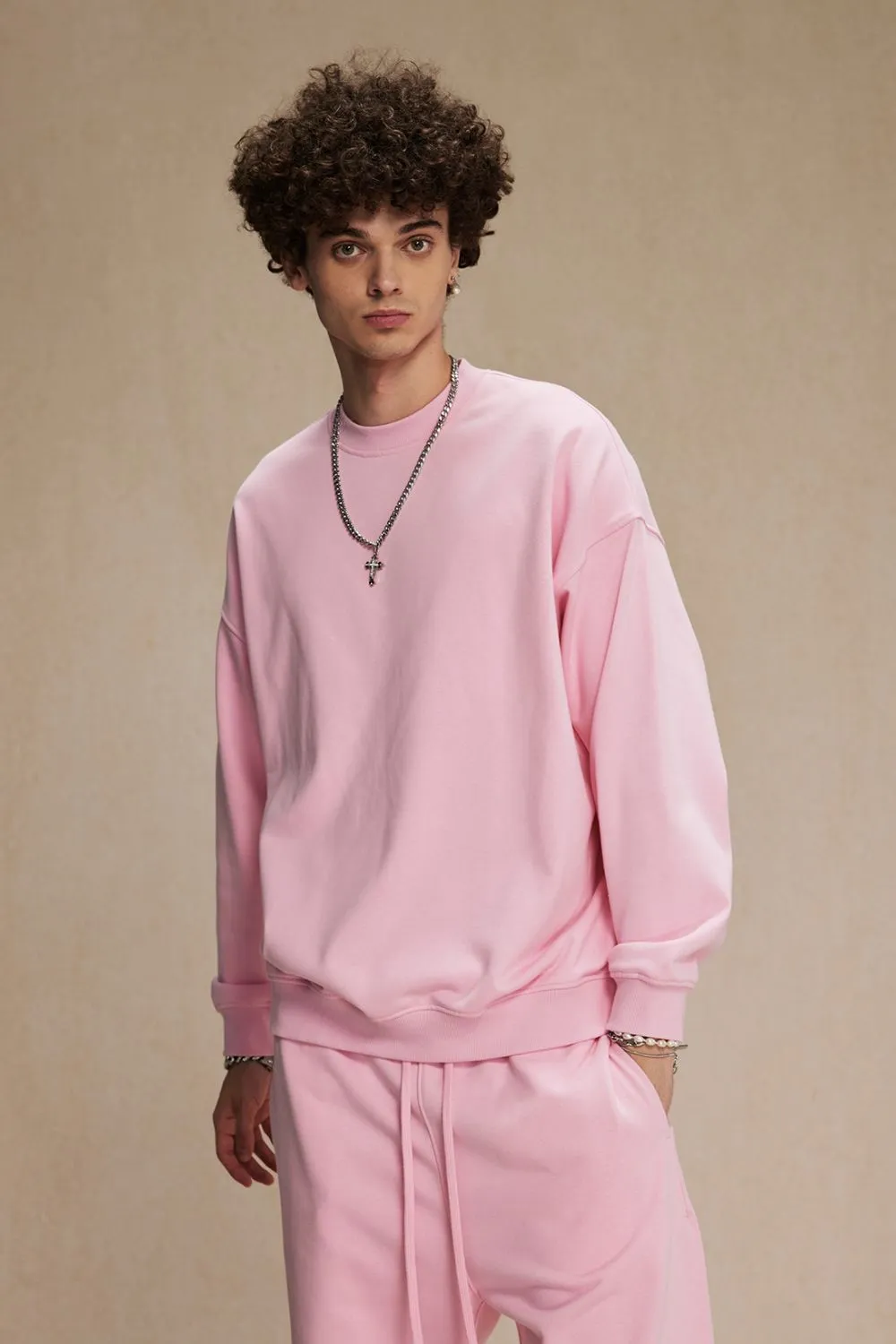 Men's Round Neck Long Sleeve Sweatshirt, image 2