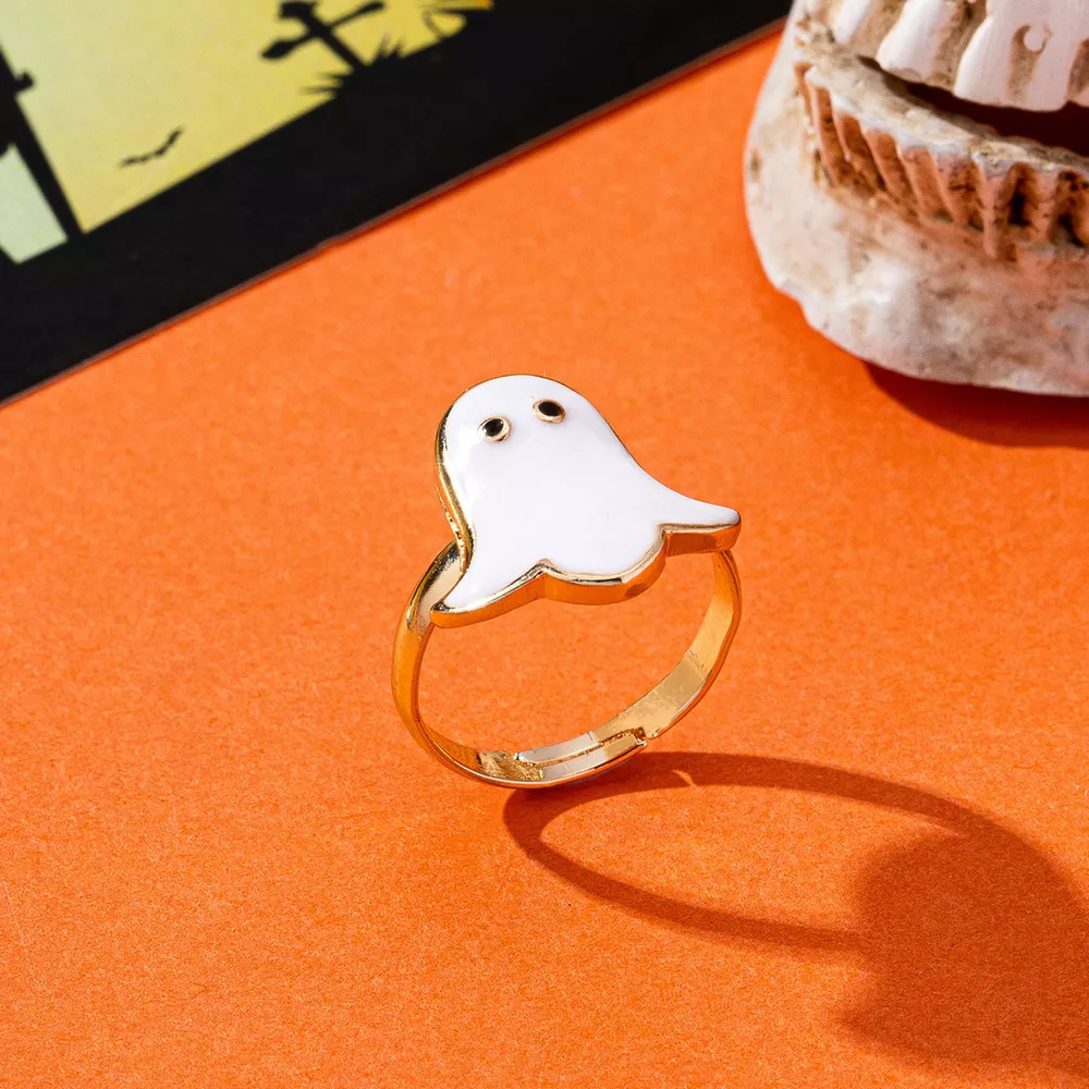 Halloween Ghost 18K Gold-Plated Ring, image 2