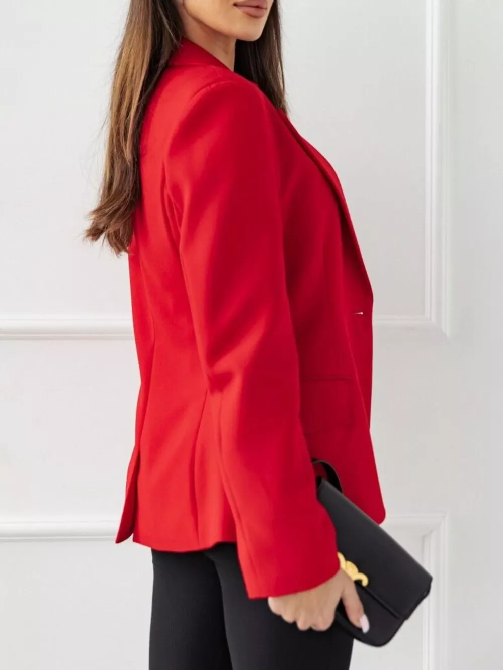 Lapel Collar One Button Blazer, image 4