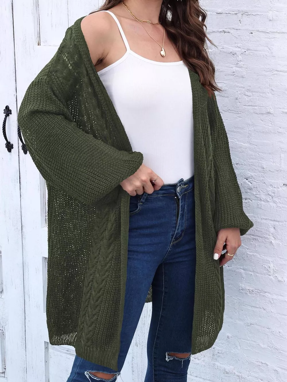 Open Front Long Sleeve Cardigan, image 14