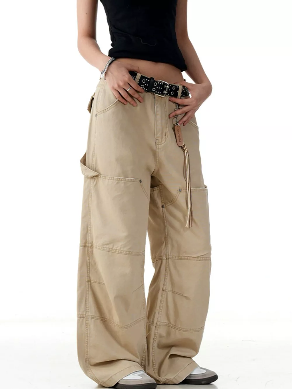 Men's Wide Leg Cargo Pants, image 5