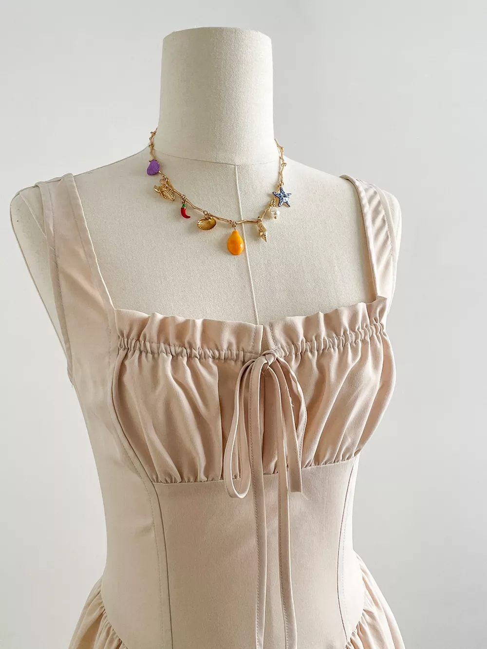 Square Neck Sleeveless A-Line Dress, image 4
