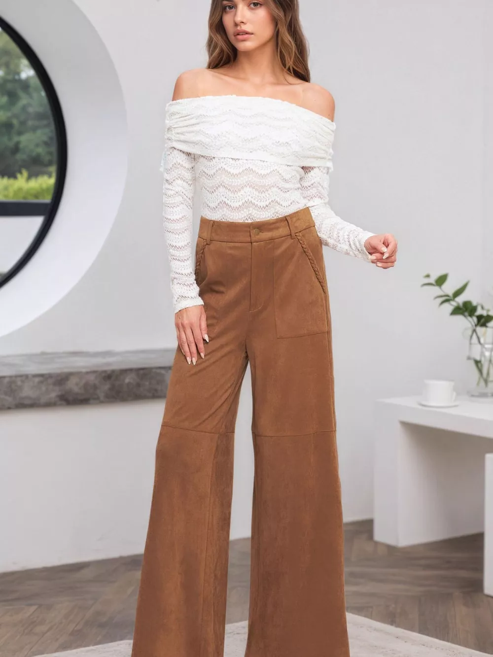 High-Waisted Wide Leg Pants, image 4