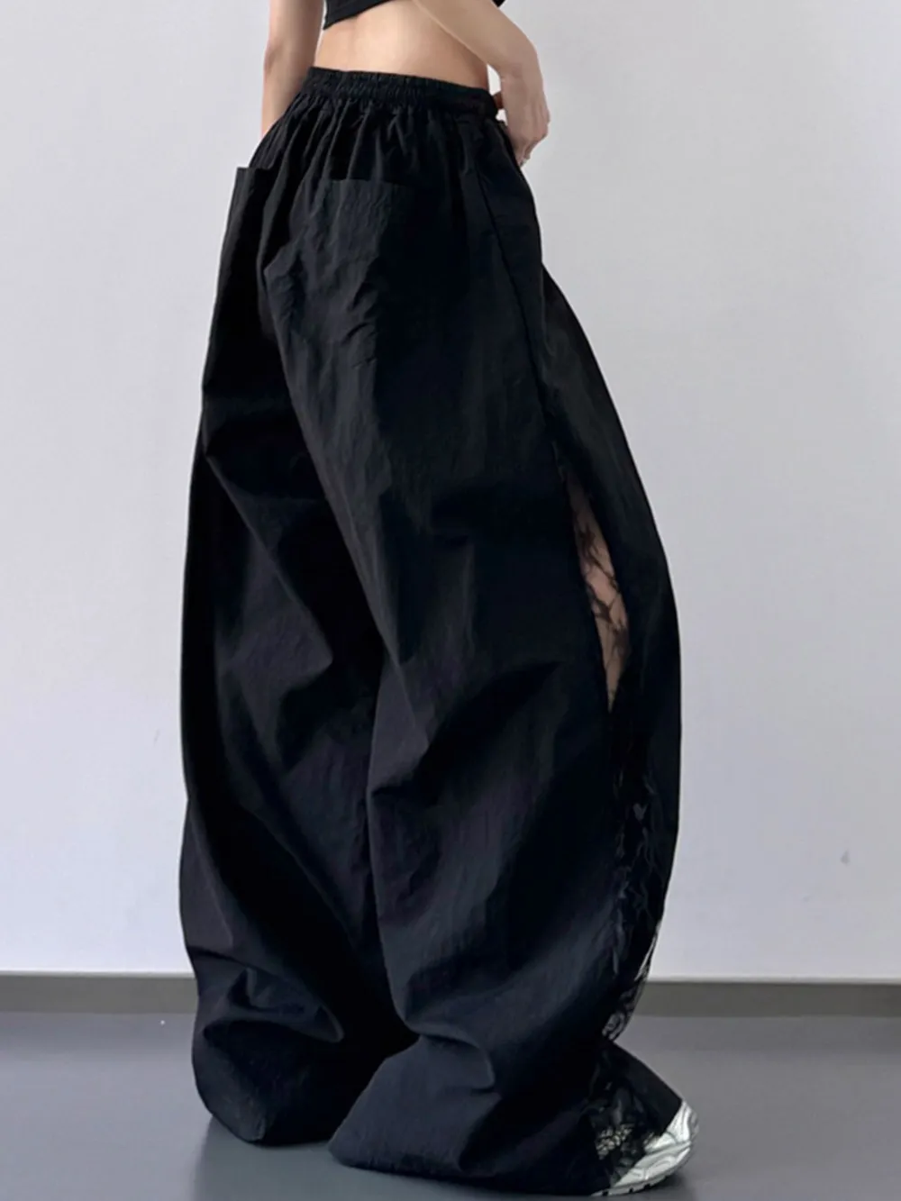 Elastic Waist Wide-Leg Pants, image 8