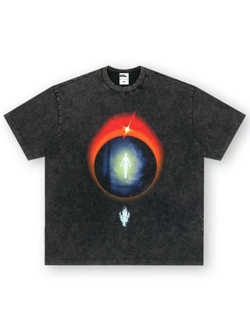 Men's Vintage Wash Graphic Oversized T-Shirt, image 3