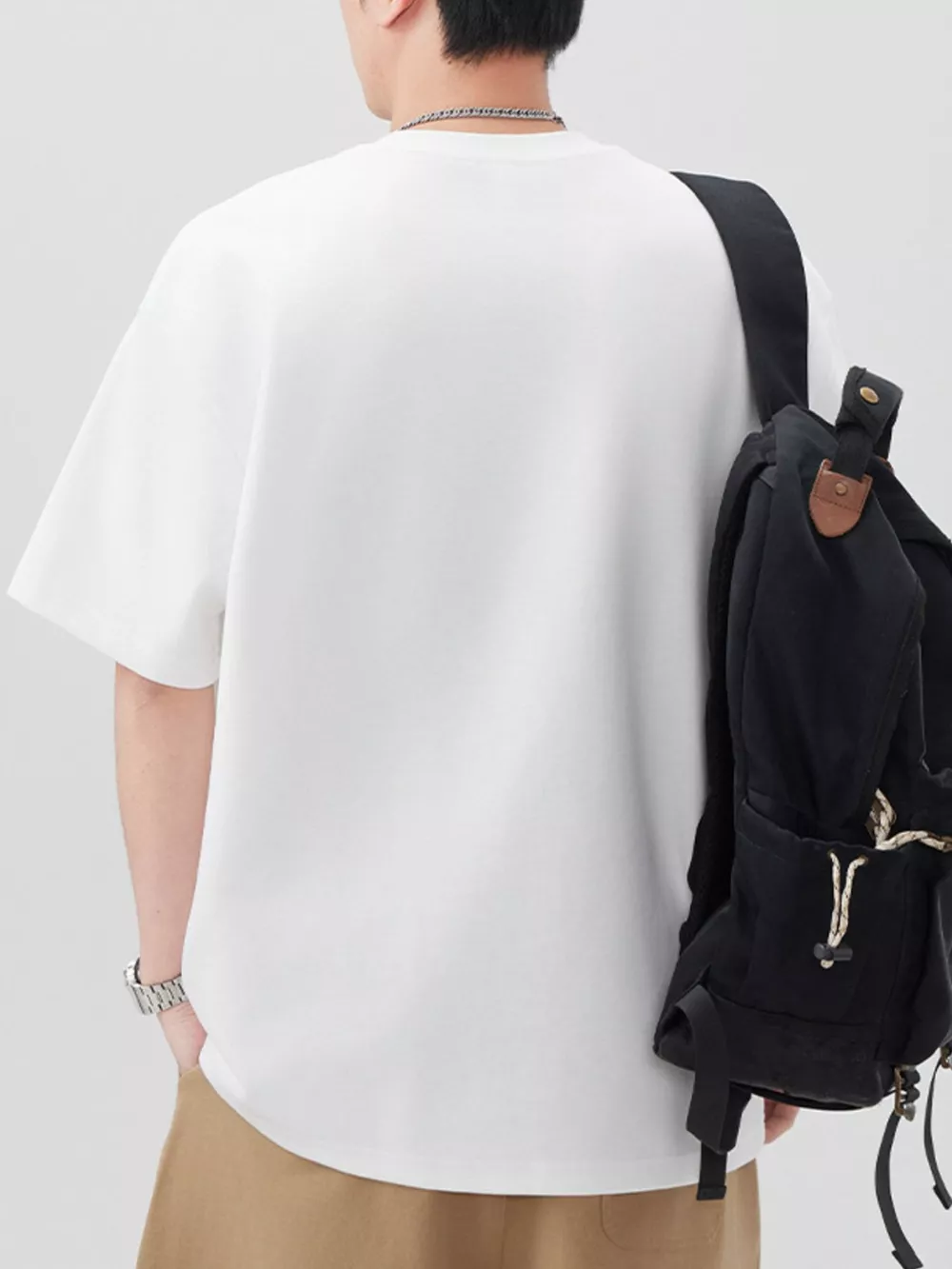 Men's Plus Size Round Neck Short Sleeve T-Shirt, image 4