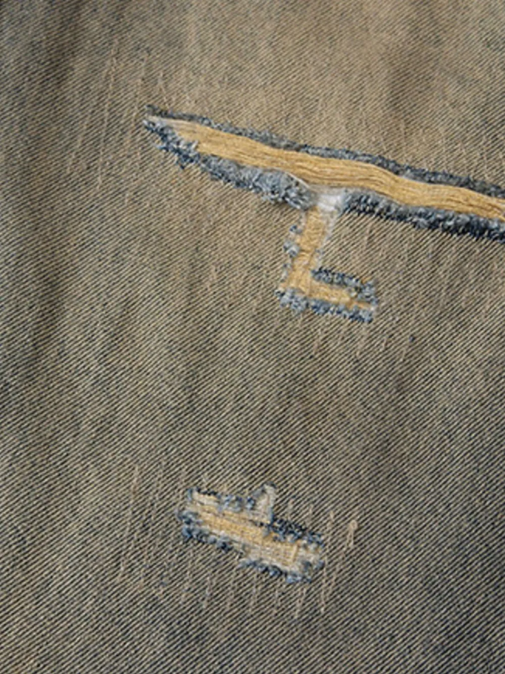 Men's Distressed Straight Vintage Wash Jeans, image 4