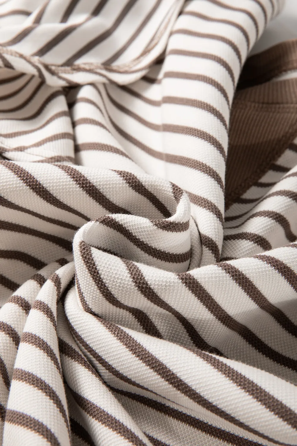 Contrast Striped Ruffle Short Sleeve Top, image 14