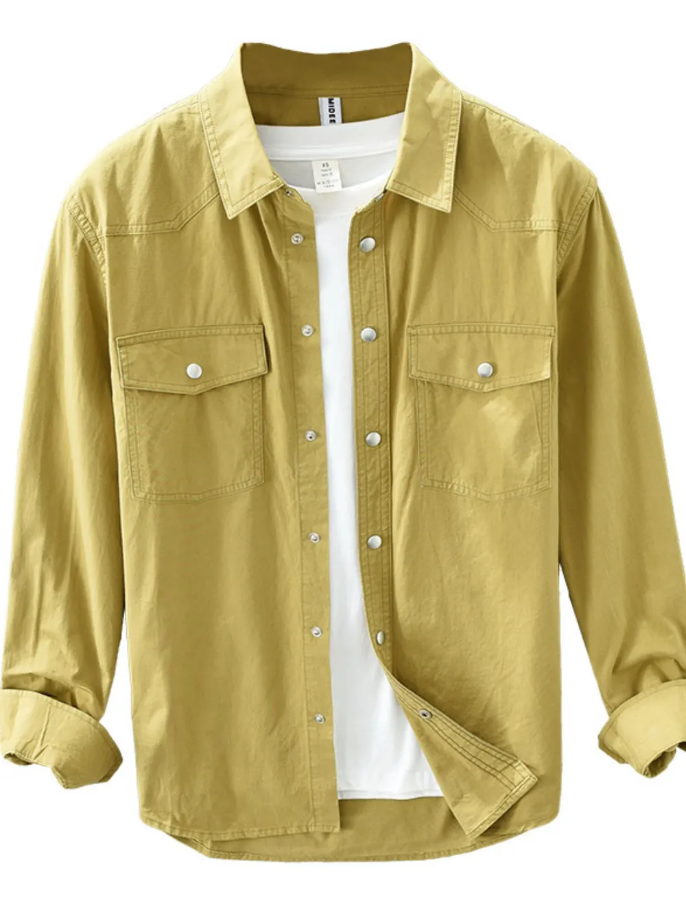 Men's Plus Size Button Up Long Sleeve Shirt, image 4