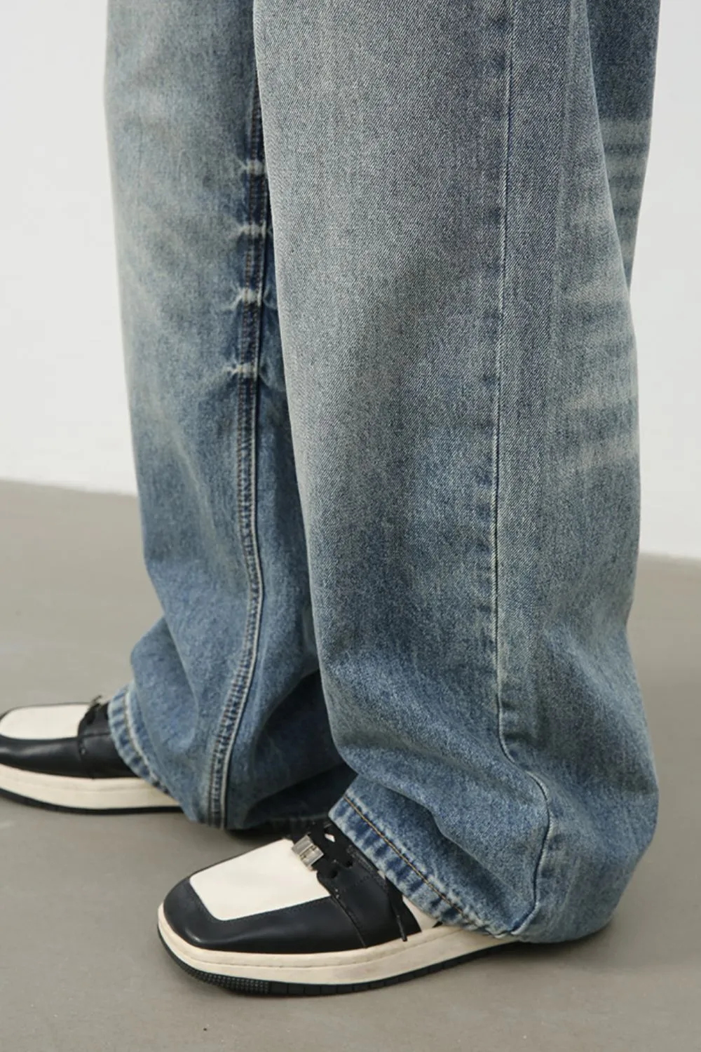 Men's Wide Leg Jeans with Pockets, image 8