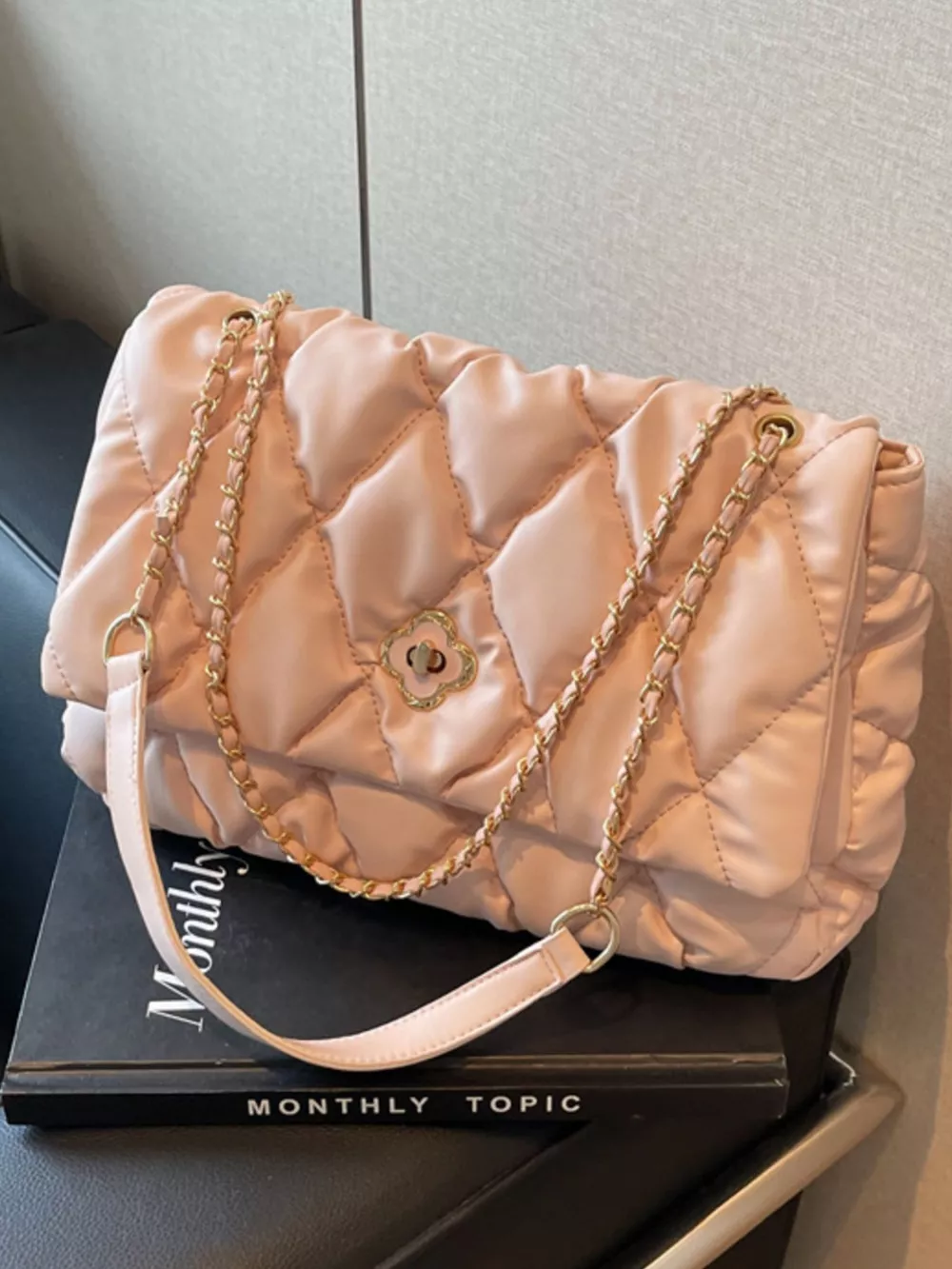 Quilted Chain Shoulder Bag, image 9