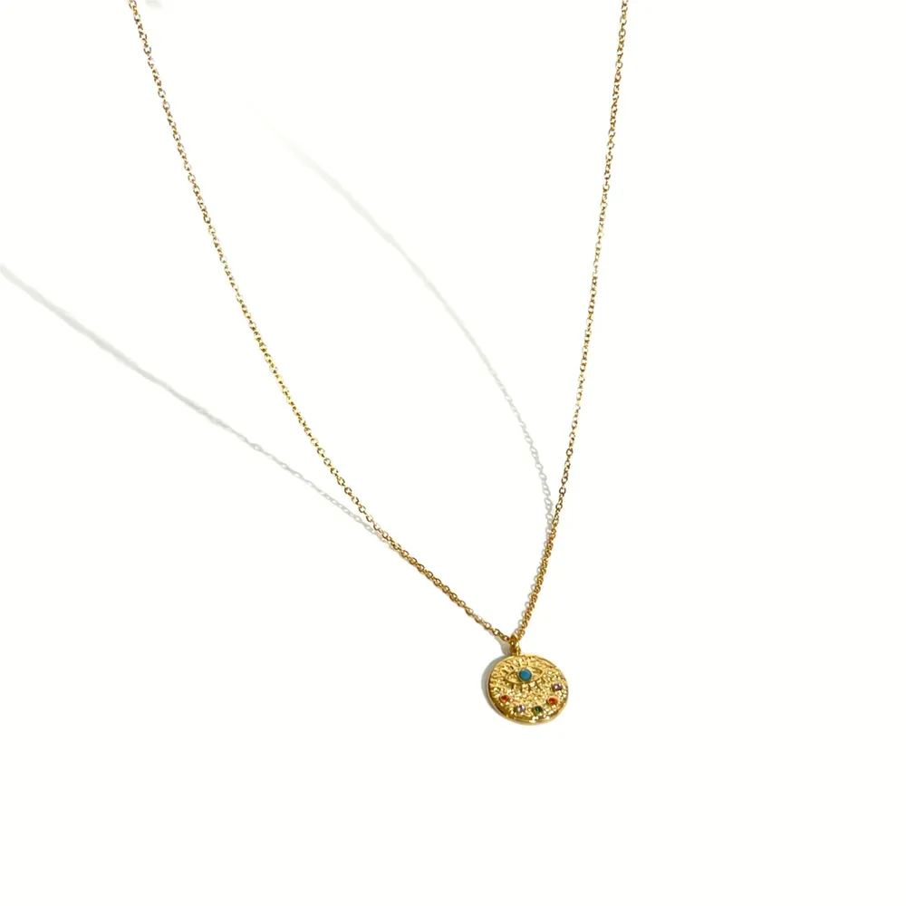 18K Gold-Plated Coin Pendant Necklace, image 3