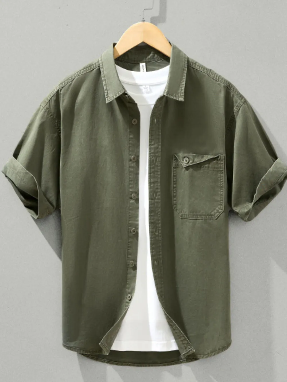 Men's Plus Size Button Up Long Sleeve Shirt, image 7